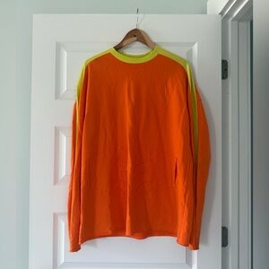 DBSW NWOT Orange & Yellow Crew Neck Sweatshirt Relaxed Fit size M